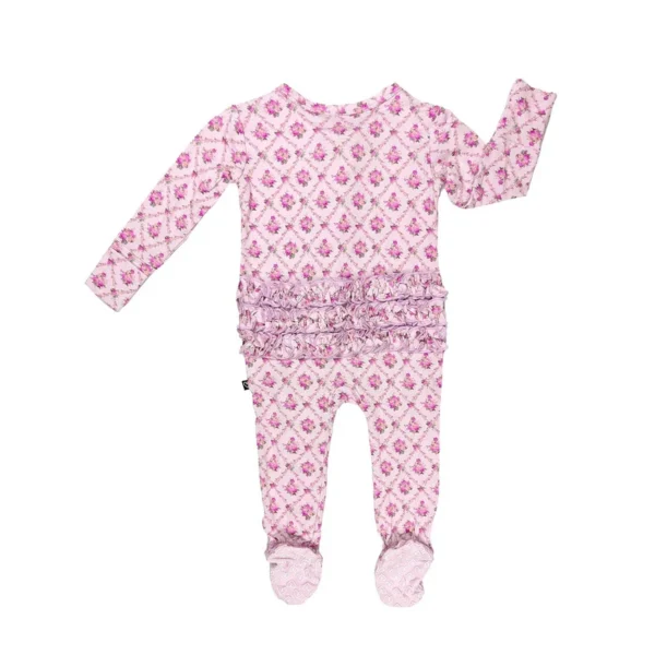 Lev Baby Caroline Ruffled Zippered Footie