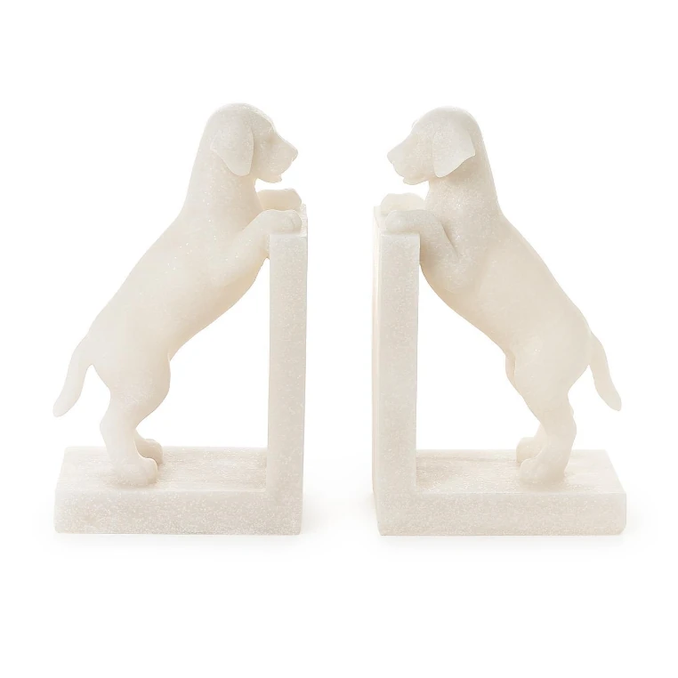 Two's Company Playful Puppy Dog Book Ends