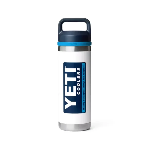Yeti Rambler 18oz Water Bottle with Chug Cap - White/Blue