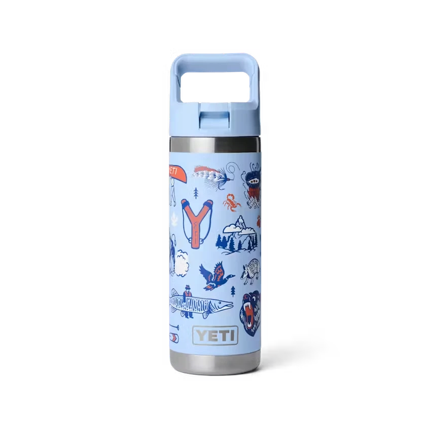 Yeti Rambler 18oz Water Bottle with Color-Matched Straw Cap - Big Sky Summer Camp Yeti Rambler 18oz Water Bottle with Color-Matched Straw Cap - Big Sky Summer Camp