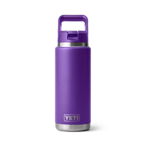 Yeti Rambler 26oz Bottle with Color Matched Straw Cap - Pace Purple