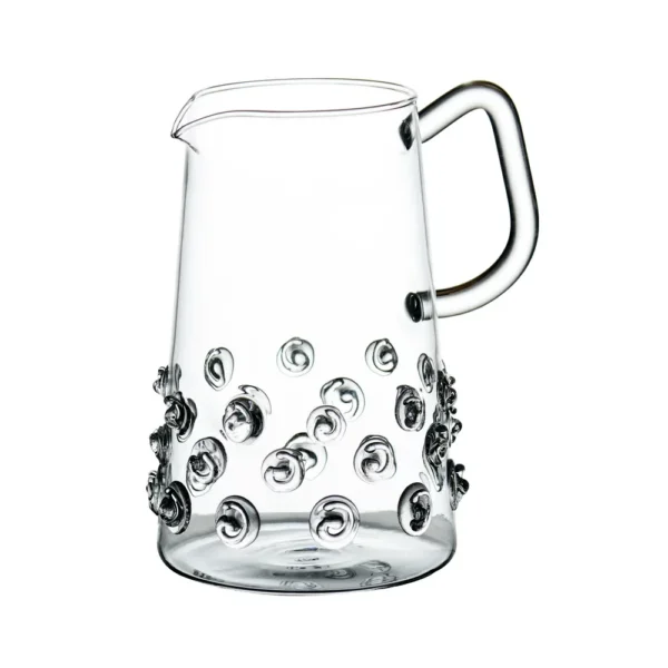 Abigails Glass Pitcher with Applied Glass Swirls
