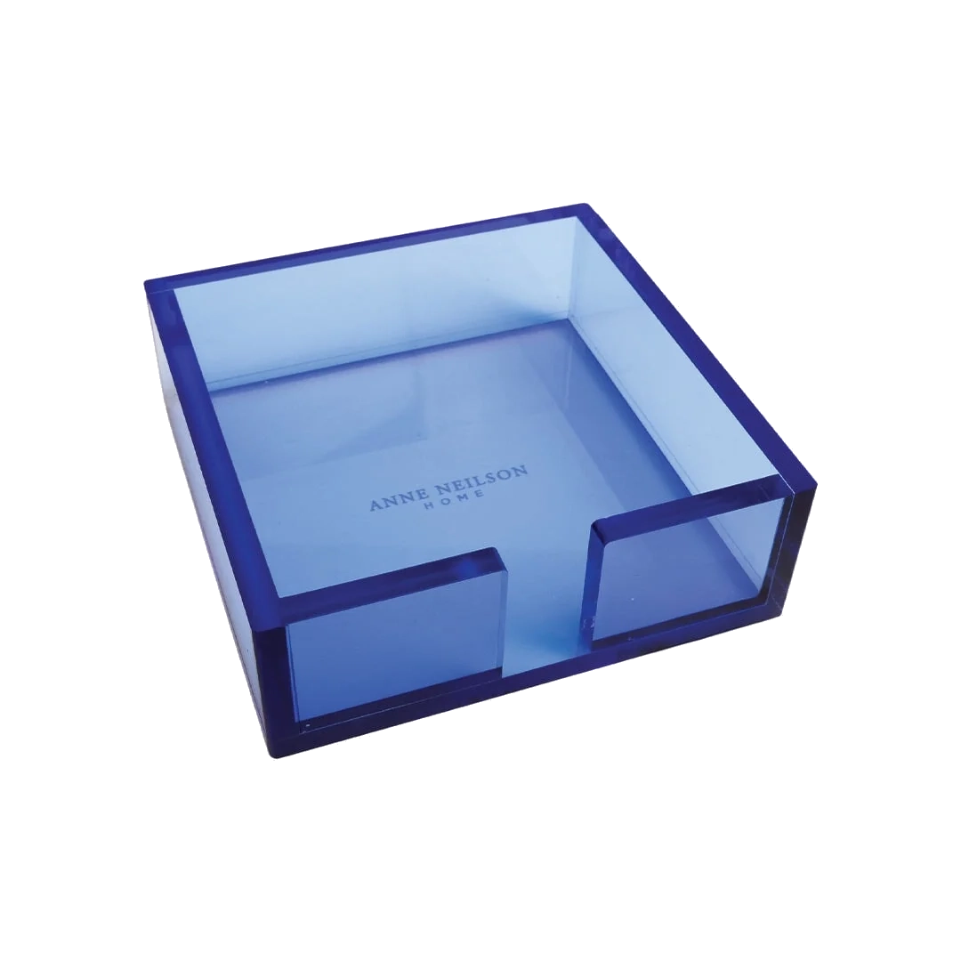 Anne Neilson Blue Acrylic Cocktail Napkin Tray2