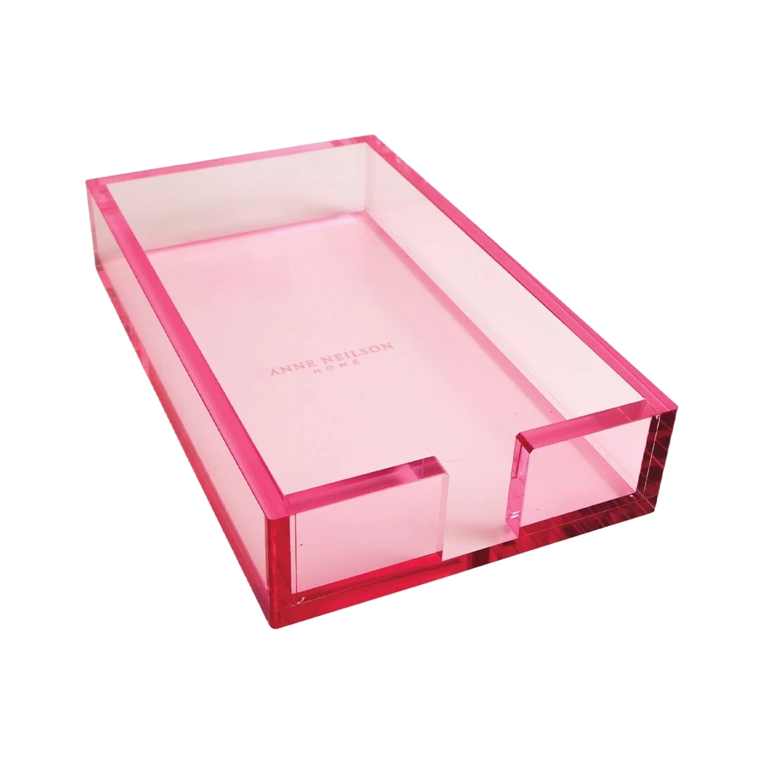 Anne Neilson Pink Acrylic Guest Towel Tray