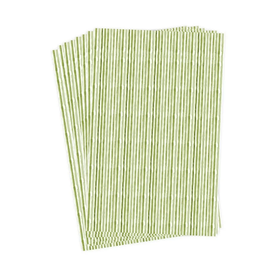 Anne Neilson Green Watercolor Striped Guest Towels, Pack of 15