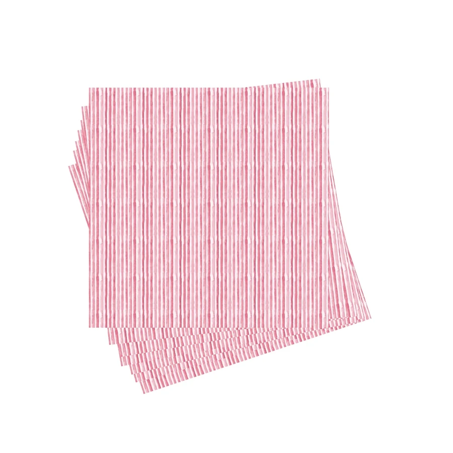Anne Neilson Pink Watercolor Striped Cocktail Napkins, Pack of 20