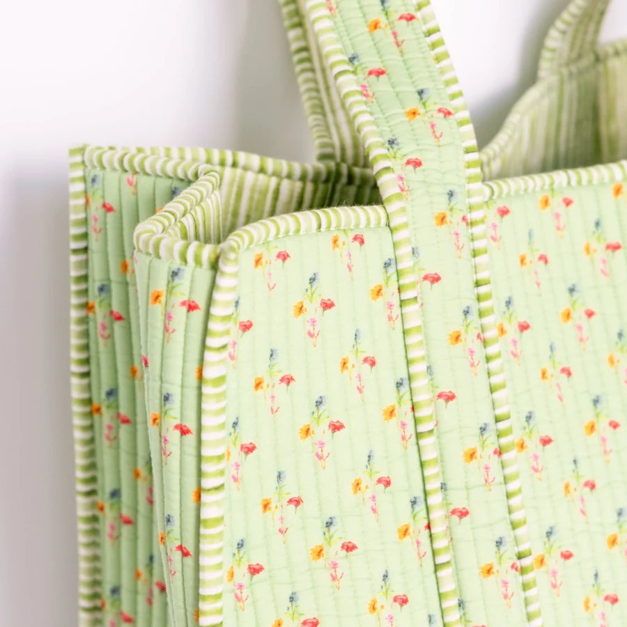 Anne Neilson Small Green Multi Tote Bag