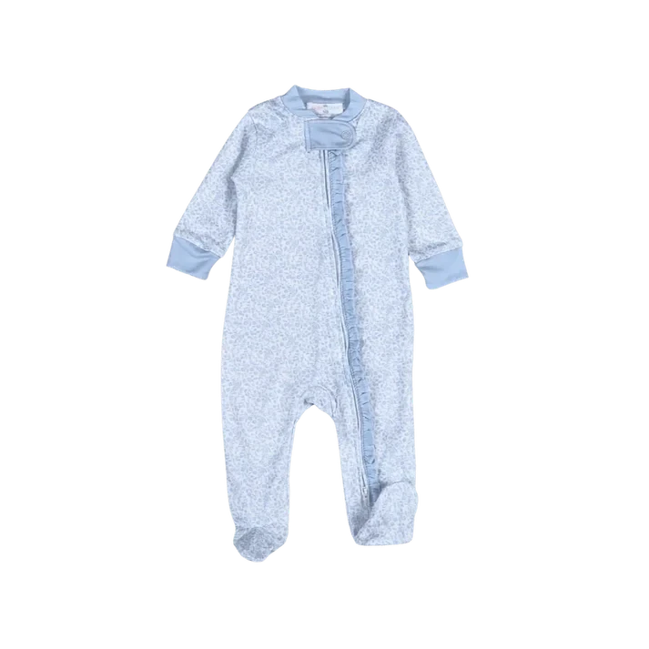 Baby Loren Ivy Floral Zipper Footie