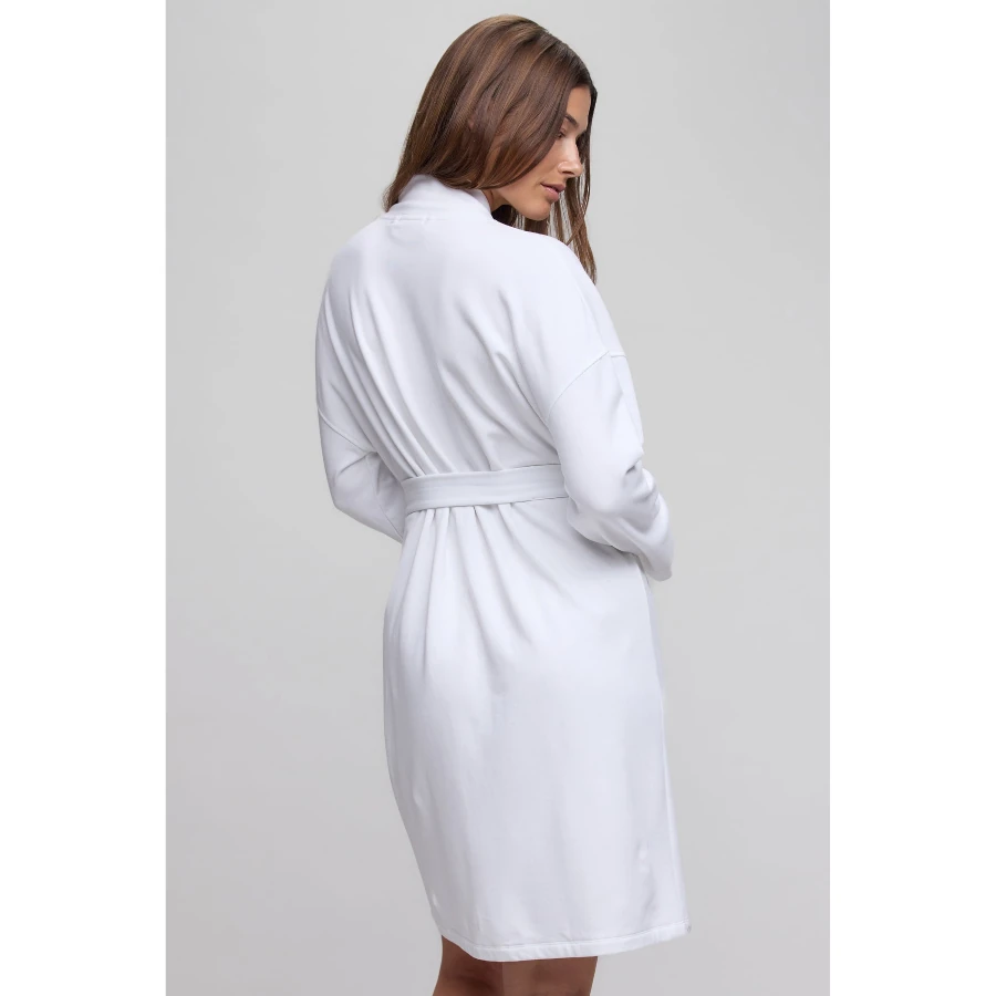 Barefoot Dreams Brushed Luxe Lounge Robe - Sea Salt