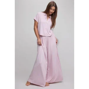 Barefoot Dreams Ultra Soft Jersey Sleep Set - Petal