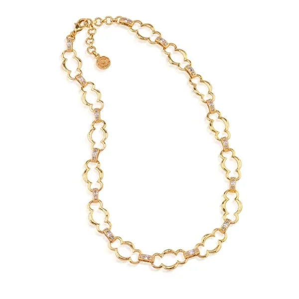 Capucine De Wulf Maharani Grande Chain Necklace, 17"+2" - Clear Cubic Zirconia