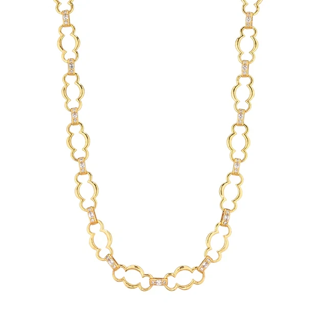 Capucine De Wulf Maharani Grande Chain Necklace, 17"+2" - Clear Cubic Zirconia Capucine De Wulf Maharani Grande Chain Necklace, 17"+2" - Clear Cubic Zirconia