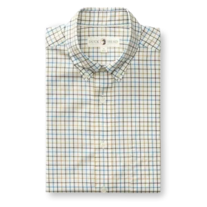 Duck Head Cotton Twill Sport Shirt - Joyner Plaid: Wheatfield