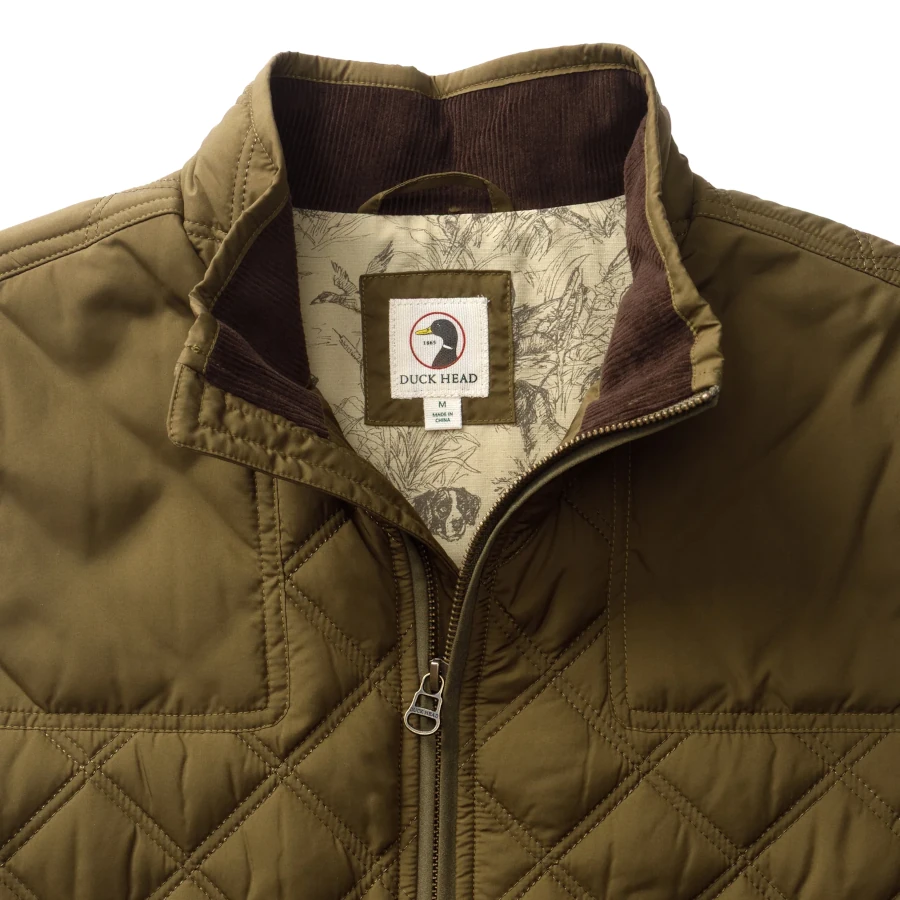 Duck Head Fremont Sport Performance Quilted Vest - Dark Olive