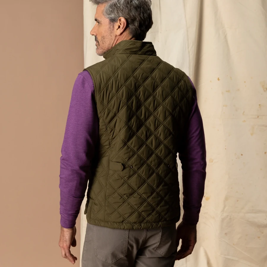 Duck Head Fremont Sport Performance Quilted Vest - Dark Olive