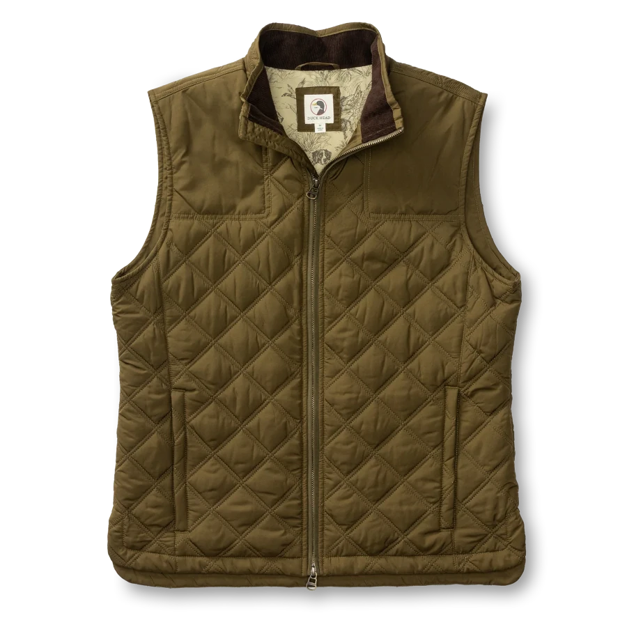 Duck Head Fremont Sport Performance Quilted Vest - Dark Olive Duck Head Fremont Sport Performance Quilted Vest - Dark Olive