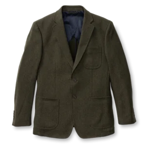 Duck Head Percy Wool Herringbone Sport Coat - Dark Olive