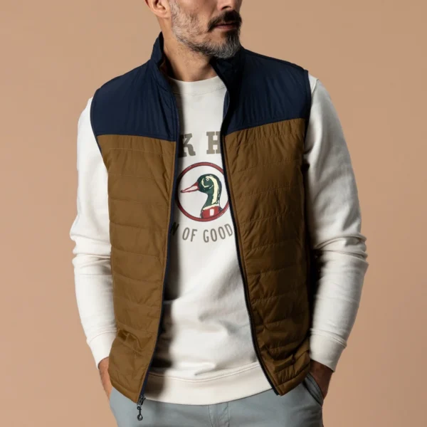 Duck Head Ridgeland Performance Quilted Vest - Bronze Brown