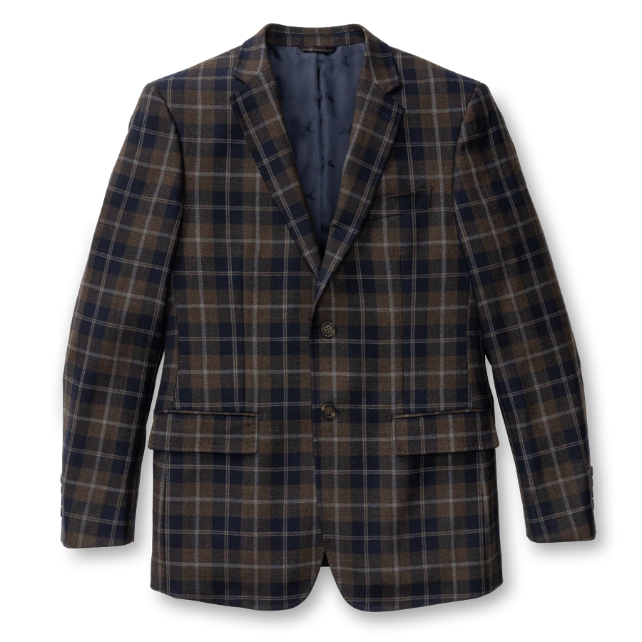 Duck Head Sutherland Plaid Sport Coat - Deep Navy