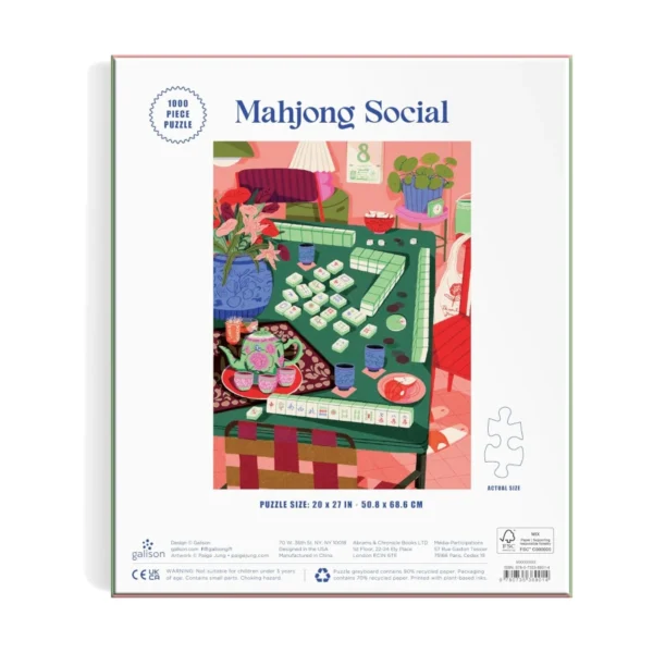 Galison Mahjong Social 1000 Piece Puzzle