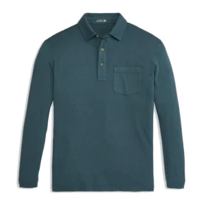 GenTeal Wander Long Sleeve Polo - Indigo