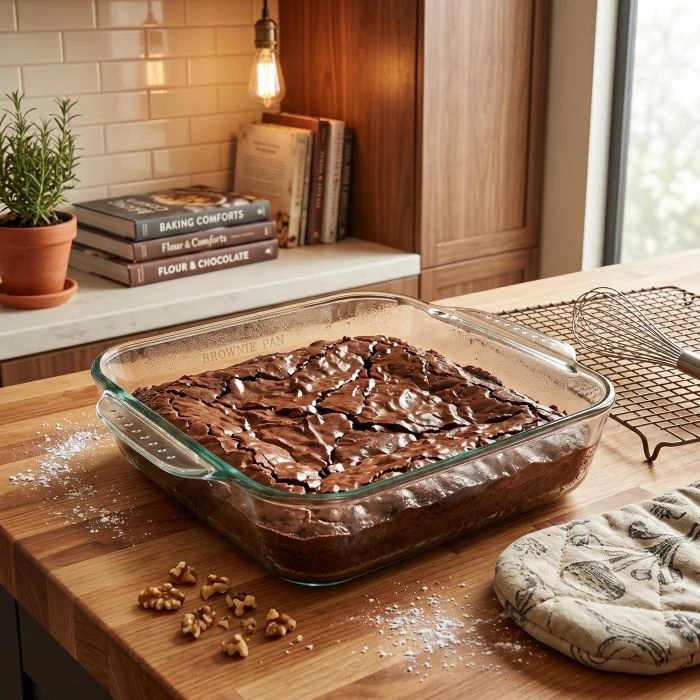 Mrs. Anderson's Baking Glass Brownie Pan, 8"
