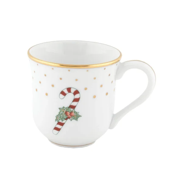 Herend Candy Cane Mug - Forest Green