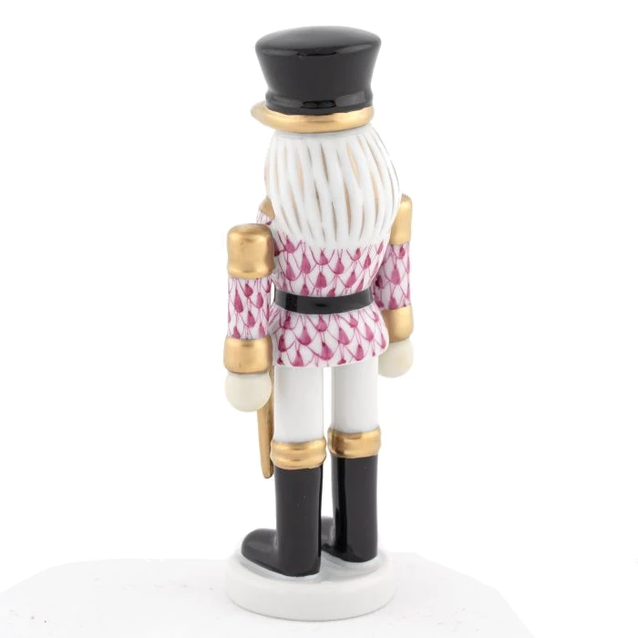 Herend Nutcracker with Sword - Raspberry