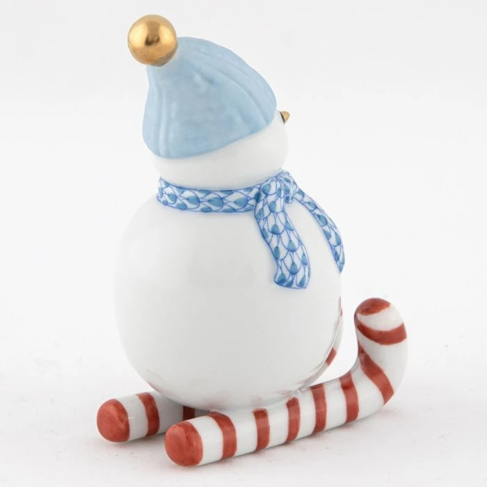 Herend Skiing Snowman - Blue