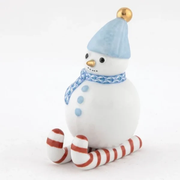 Herend Skiing Snowman - Blue
