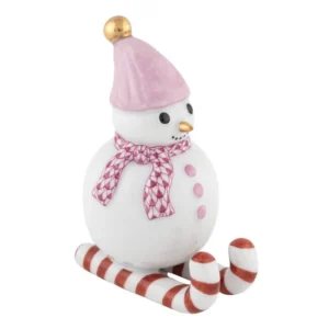 Herend Skiing Snowman - Raspberry