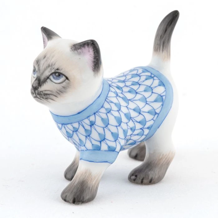 Herend Sweater Kitty - Blue
