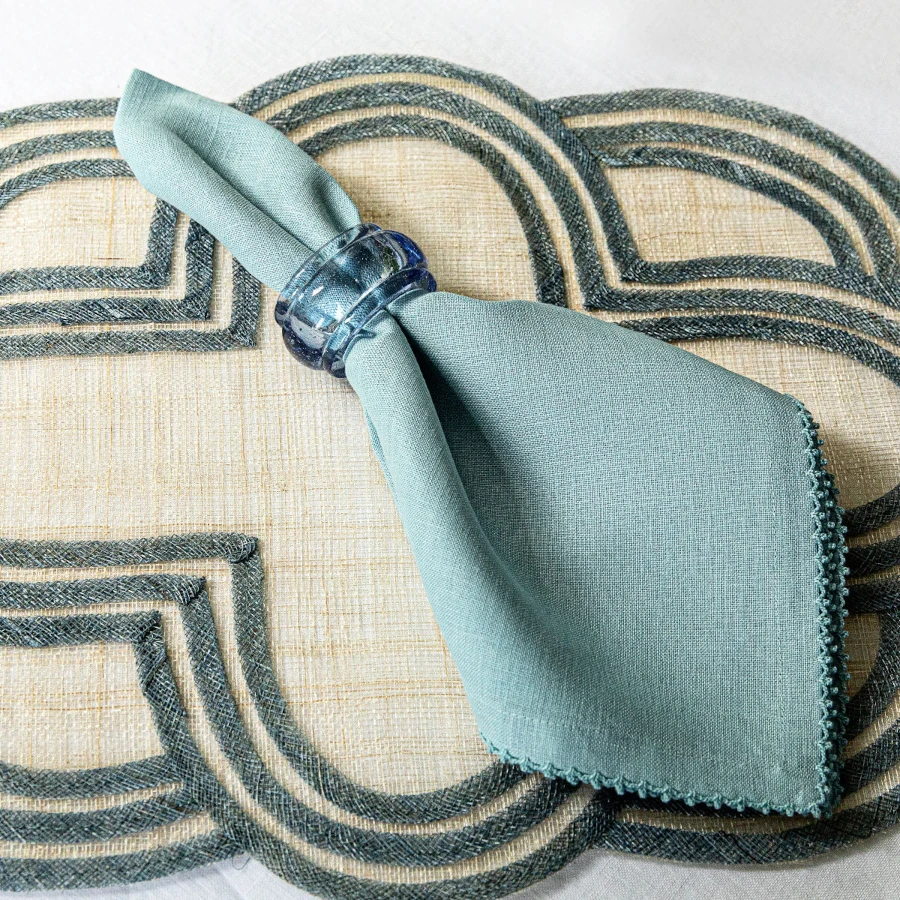 Juliska Berry Scallop Napkin - Light Blue