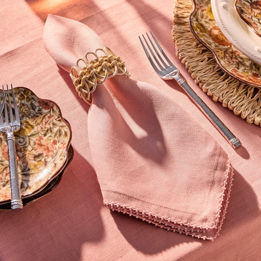 Juliska Berry Scallop Napkin - Pink