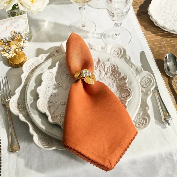 Juliska Berry Scallop Napkin - Pumpkin