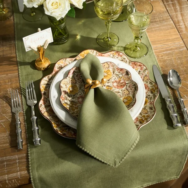 Juliska Berry Scallop Napkin - Sage