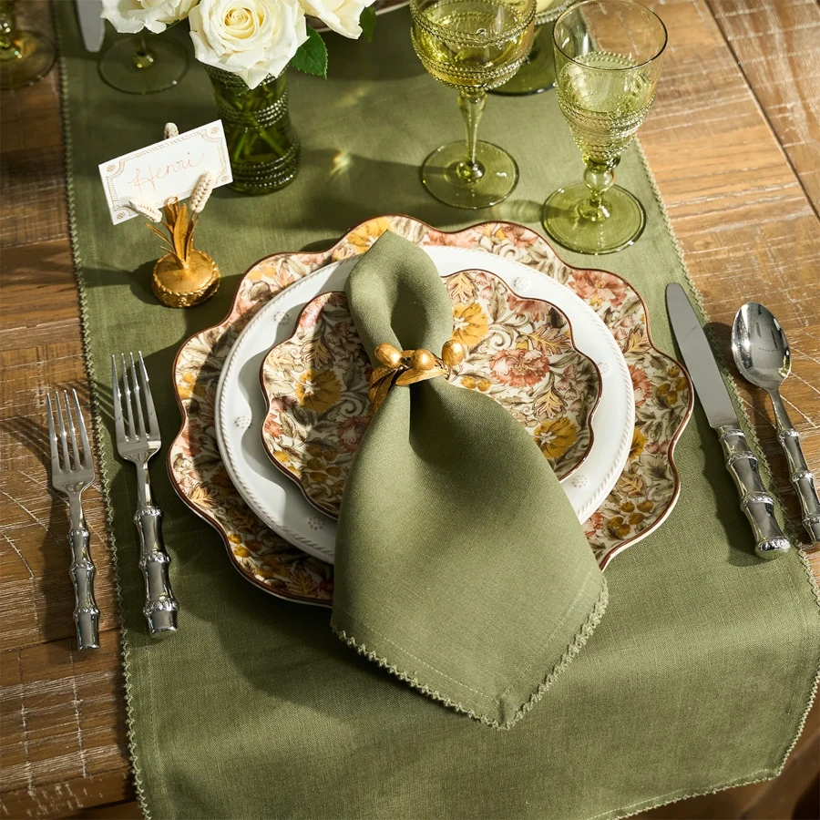 Juliska Berry Scallop Napkin - Sage