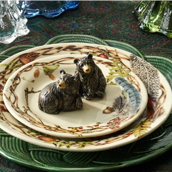 Juliska Black Bear Salt and Pepper Shakers Set