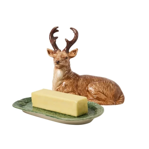 Juliska Forest Walk Stag Butter Dish - Multi