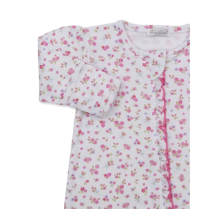 Kissy Kissy Rose Renaissance Floral Zip Footie - Multi