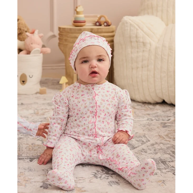 Kissy Kissy Rose Renaissance Floral Zip Footie - Multi