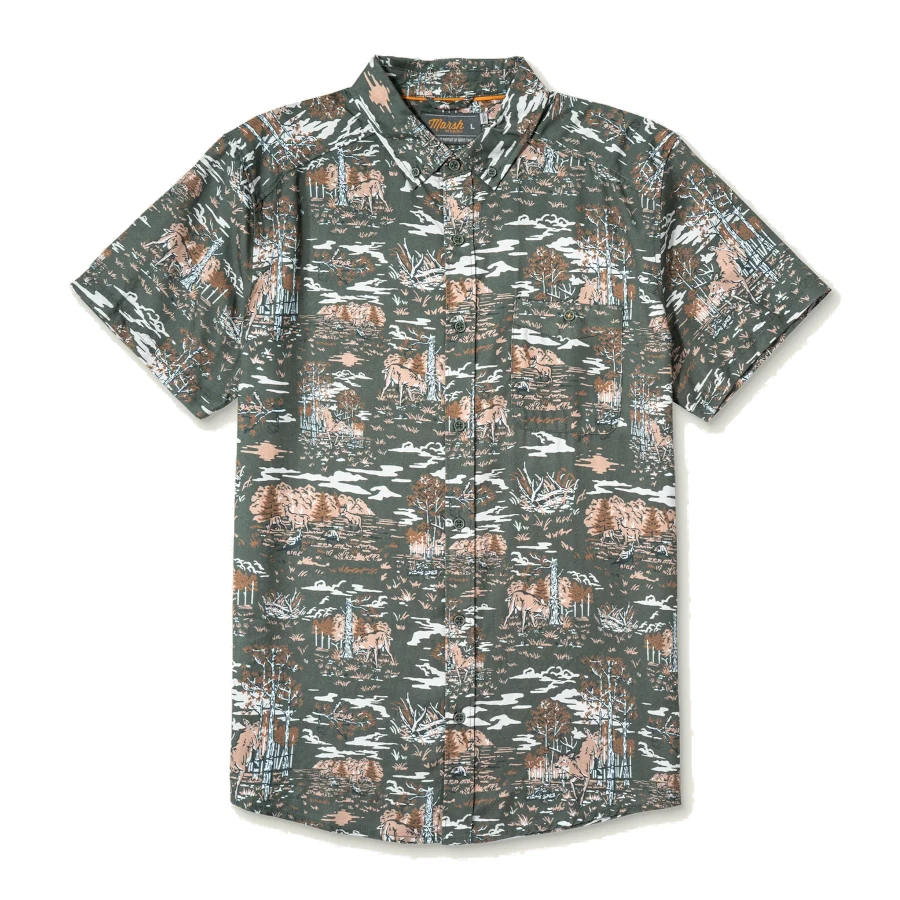 Marsh Wear Hagood Printed Short-Sleeve Shirt - Forest Marsh Wear Hagood Printed Short-Sleeve Shirt - Forest