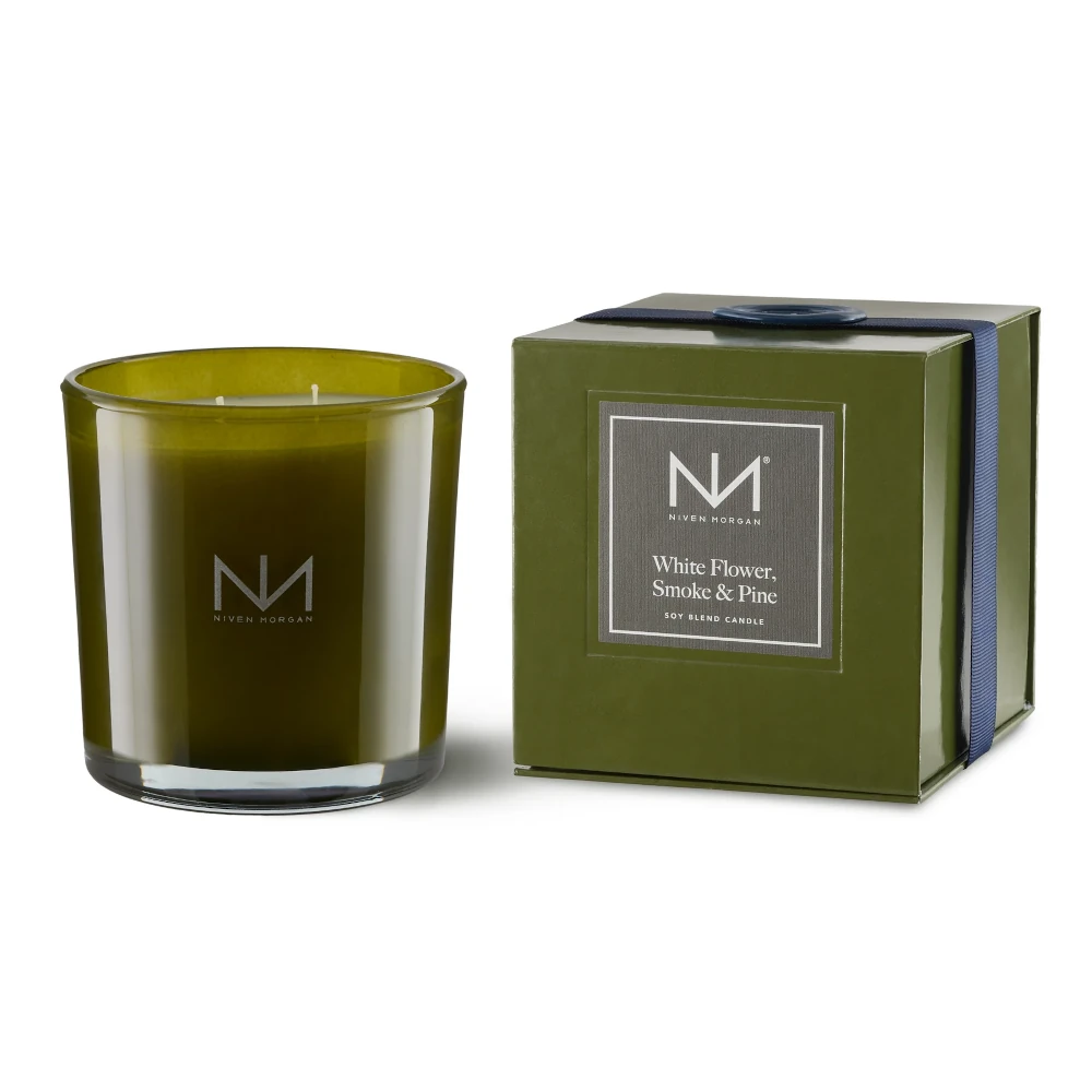 Niven Morgan White Flower, Smoke & Pine Candle