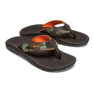 OluKai ʻOhana Beach Sandals - Camo/Dark Java