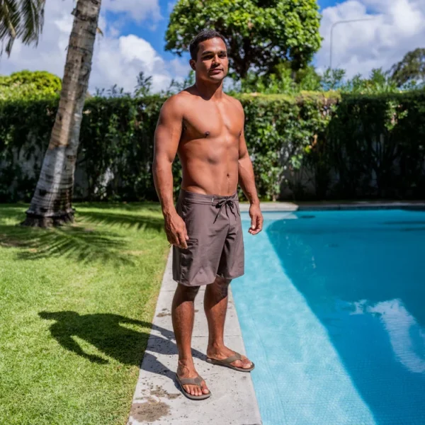 OluKai Tuahine Waterproof Leather Sandals - Canteen