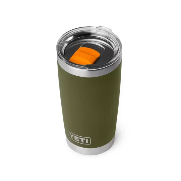 Yeti Rambler 20oz Tumbler with MagSlider Lid - Olive/King Crab Orange
