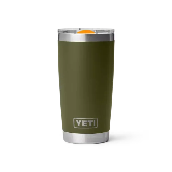 Yeti Rambler 20oz Tumbler with MagSlider Lid - Olive/King Crab Orange