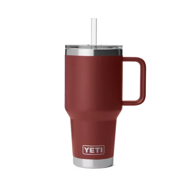 Yeti Rambler 35oz Mug with Straw Lid - Stag Red