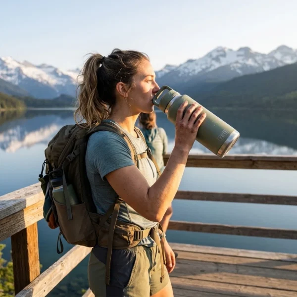 Yeti Rambler 36oz Water Bottle with Chug Cap - Pampa Green