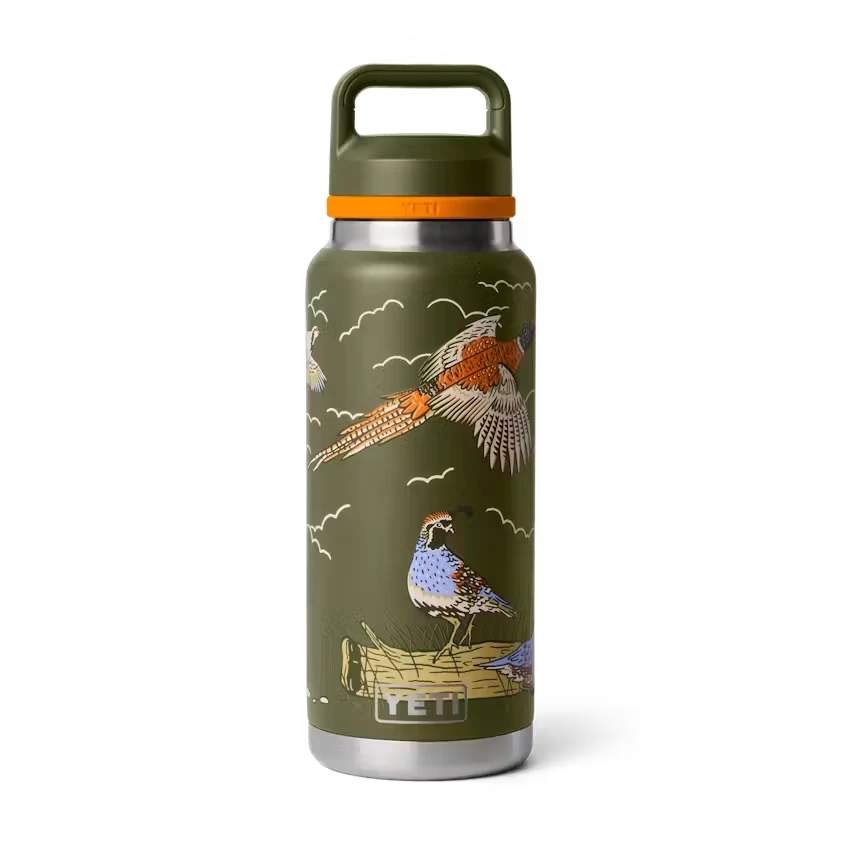 Yeti Rambler 36oz Water Bottle with Chug Cap - Upland Bird Olive